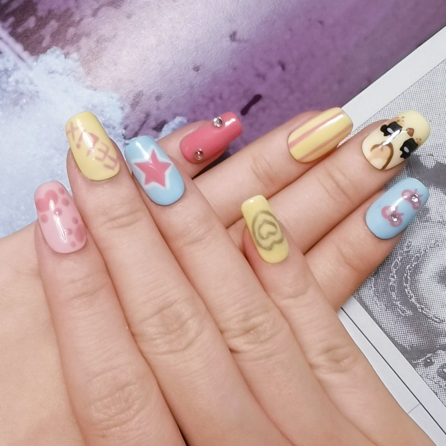 Fancy Chicken Lix Handmade Press On Nail