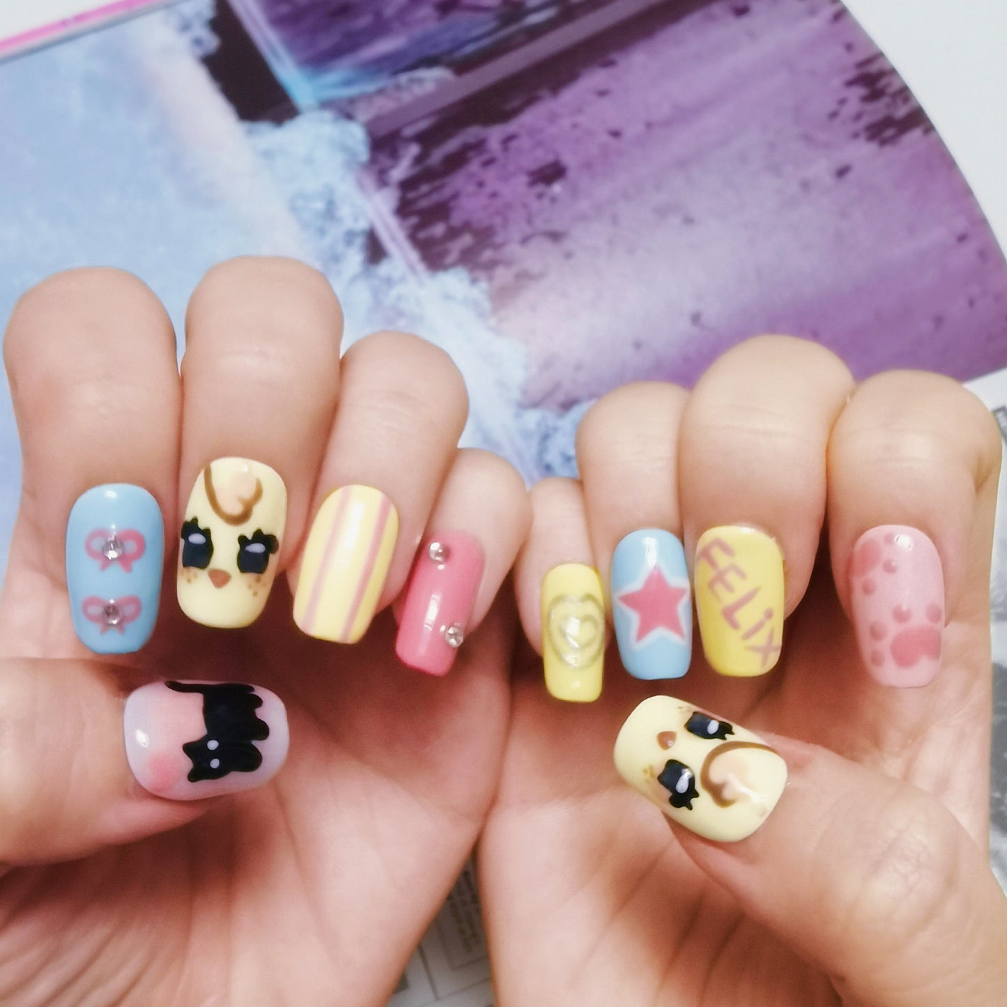 Fancy Chicken Lix Handmade Press On Nail