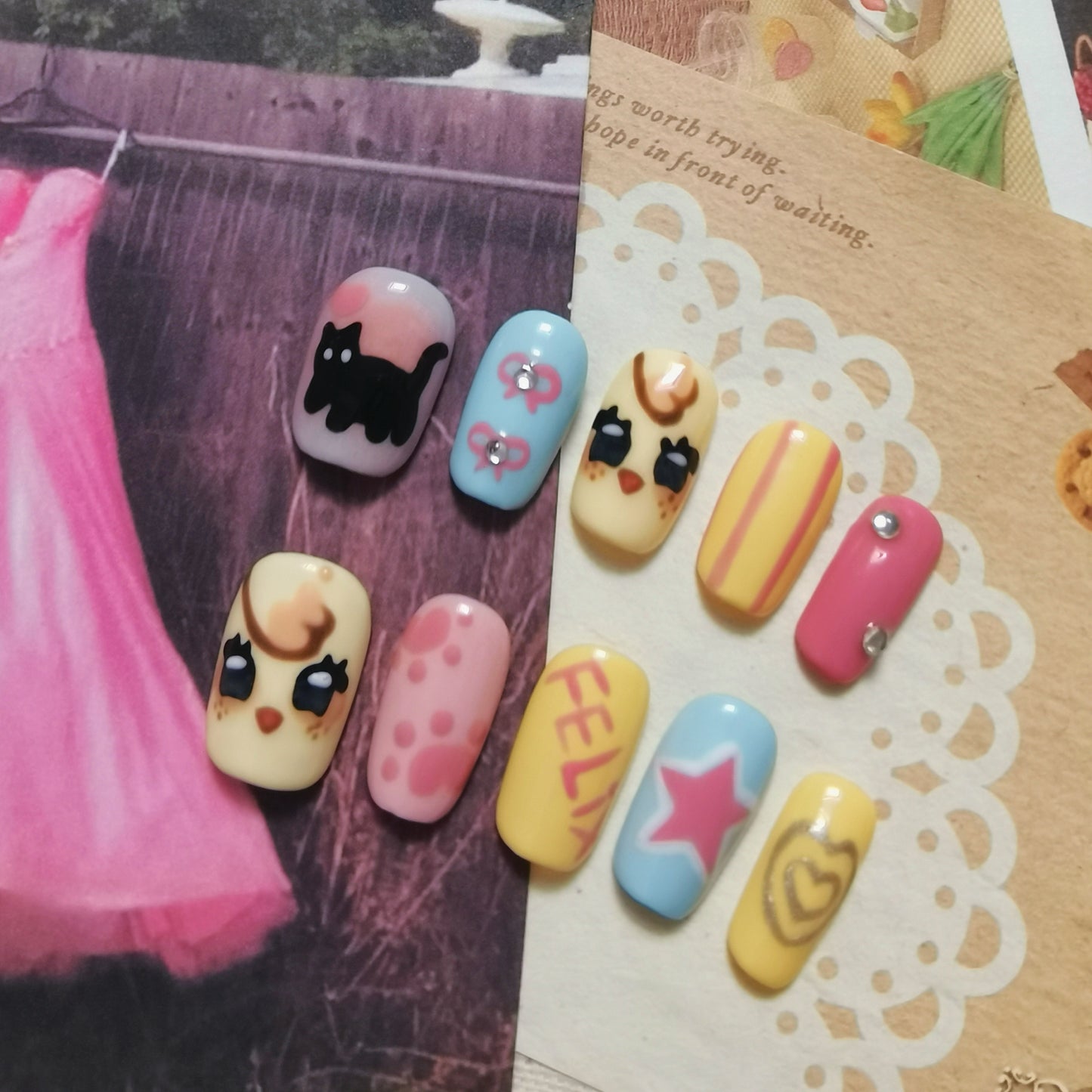 Fancy Chicken Lix Handmade Press On Nail