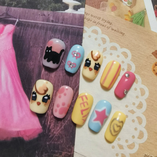 Fancy Chicken Lix Handmade Press On Nail